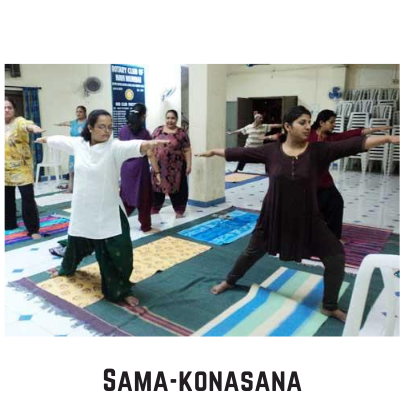 Samakonasa posture or position in yoga