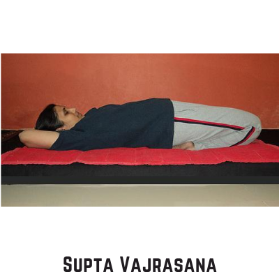 Supta Vajrasana posture or position in yoga