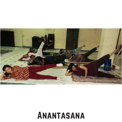 Anantasana posture or position in yoga