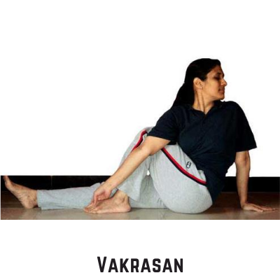 Vakrasana posture or position in yoga