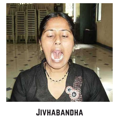 Jivhabandha posture or position in yoga